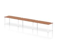 Impulse Bench Bench Single Row 3 Person 1800 White Frame Office Bench Desk Walnu