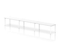 Impulse Bench Single Row 3 Person 1800 White Frame Office Bench Desk White