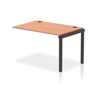 Impulse Bench Single Row Ext Kit 1200 Black Frame Bench Desk Beech