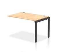 Impulse Bench Single Row Ext Kit 1200 Black Frame Office Bench Desk Maple