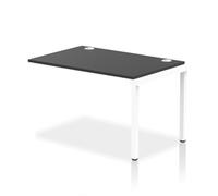 Impulse Bench Single Row EXT Kit 1200mm White Frame Office Bench Desk Black