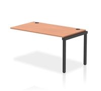 Impulse Bench Single Row Ext Kit 1400 Black Frame Bench Desk Beech