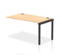 Impulse Bench Single Row Ext Kit 1400 Black Frame Bench Desk Maple