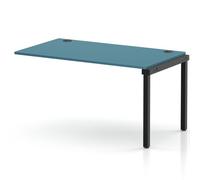 Impulse Bench Single Row Ext Kit 1400 Black Frame Office Bench Desk Dark Teal