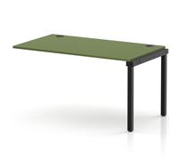 Impulse Bench Single Row Ext Kit 1400 Black Frame Office Bench Desk Moss Green