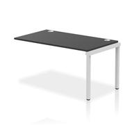 Impulse Bench Single Row Ext Kit 1400 Silver Frame Bench Desk Black