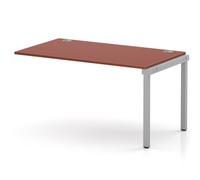 Impulse Bench Single Row Ext Kit 1400 Silver Frame Office Bench Desk Brick Red
