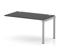 Impulse Bench Single Row Ext Kit 1400 Silver Frame Office Bench Desk Carbon Grey