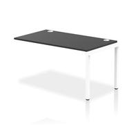 Impulse Bench Single Row EXT Kit 1400mm White Frame Office Bench Desk Black