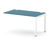 Impulse Bench Single Row Ext Kit 1400 White Frame Office Bench Desk Dark Teal