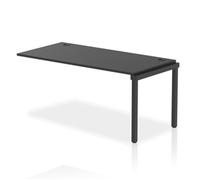 Impulse Bench Single Row EXT Kit 1600mm Black Frame Office Bench Desk Black