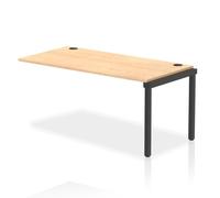 Impulse Bench Single Row Ext Kit 1600 Black Frame Office Bench Desk Maple