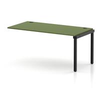Impulse Bench Single Row Ext Kit 1600 Black Frame Office Bench Desk Moss Green