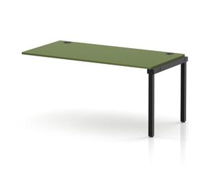 Impulse Bench Single Row Ext Kit 1600 Black Frame Office Bench Desk Moss Green