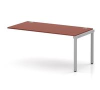 Impulse Bench Single Row Ext Kit 1600 Silver Frame Office Bench Desk Brick Red