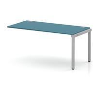 Impulse Bench Single Row Ext Kit 1600 Silver Frame Office Bench Desk Dark Teal
