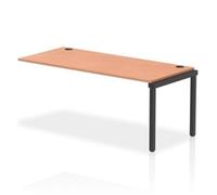 Impulse Bench Single Row Ext Kit 1800 Black Frame Bench Desk Beech
