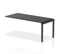 Impulse Bench Single Row EXT Kit 1800mm Black Frame Office Bench Desk Black