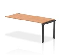 Impulse Bench Single Row Ext Kit 1800 Black Frame Bench Desk Oak