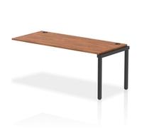 Impulse Bench Single Row Ext Kit 1800 Black Frame Bench Desk Walnut