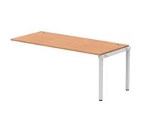Impulse Bench Single Row Ext Kit 1800 Silver Frame Bench Desk Oak