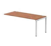 Impulse Bench Single Row Ext Kit 1800 Silver Frame Bench Desk Walnut