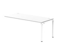 Impulse Bench Single Row Ext Kit 1800 White Frame Office Bench Desk White