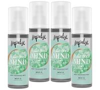 Impulse Body Fragrance Mist Balanced Mind Jade 150ml Pack of 4 - Fruity pear, jasmine & vanilla blend for balance, harmony & refreshing on-the-go self-care