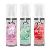 Impulse Body Mist Bundle 3 x150 ml - Empower, Balanced Mind, Self Love - Long-lasting fragrance sprays with floral, fruity & woody notes, perfect for daily refresh, workouts & on-the-go use