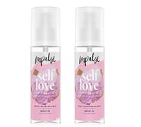 Impulse Body Mist Self Love Bundle 2 x150 ml - Rose Quartz Inspired - Long-lasting fragrance spray with rose, patchouli & cedarwood, uplifting self-care mist for daily refresh & tranquillity