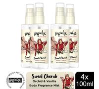 Impulse Body Mist with Long Lasting Fresh Fragrance Range for Women 4 Pack,100ml