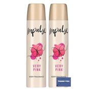 Impulse Body Spray Deodorant Very Pink, 75ml (Pack of 2) - Fresh Citrus & Floral Fragrance