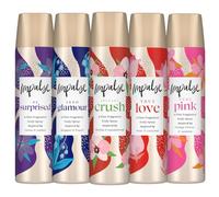 Impulse Body Spray Giftset for Women, 5 x 75ml Bundle - Be Surprised, Instant Crush, Into Glamour, True Love & Very Pink - Long Lasting Deodorant Body Spray Fragrance Collection