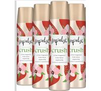 Impulse Body Spray Instant Crush 75ml Pack of 4 Long Lasting Fragrance Body Mist for Women Everyday Fresh Scent