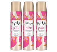 Impulse Body Spray, Very Pink, 75ml Pack of 3, Long Lasting Fragrance for Women, Everyday Fresh Deodorant Body Mist, Compact Travel Size, Sweet Floral Scent Spray