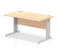 Impulse 1400x800 Maple Silver Cable Leg