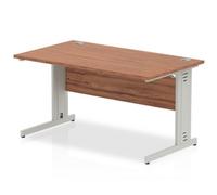 Impulse Cable Managed 1400 Rectangle Desk Walnut - I000498
