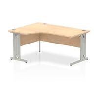 Impulse Cable Managed 1600 Left Hand Crescent Desk Maple Ref