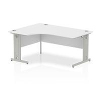 Impulse Cable Managed 1600 Left Hand Crescent Desk White Ref