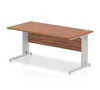 Impulse Cable Managed 1600 Rectangle Desk Walnut - I000499