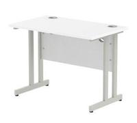 Impulse Cantilever 1000 Rectangle Desk White - I000304
