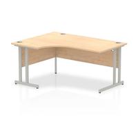 Impulse 800/600 Rectangle Silver Cable Managed Leg Desk - MI002892