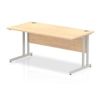 Impulse Desk 1600x800 Maple Silver Leg