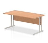Impulse Cantilever 1600 Rectangle Desk Oak - I000808
