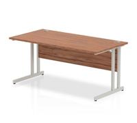 Impulse Cantilever 1600 Rectangle Desk Walnut - I000329