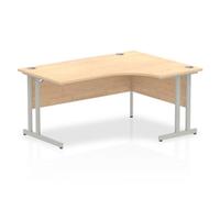Impulse Cantilever 1600 Right Hand Crescent Desk Maple - I
