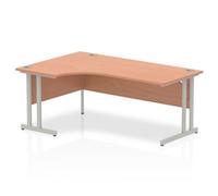 Impulse Cantilever 1800 Left Hand Crescent Desk Beech - I0
