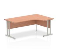 Impulse Cantilever 1800 Right Hand Crescent Desk Beech - I