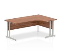 Impulse Cantilever 1800 Right Hand Crescent Desk Walnut -