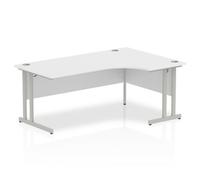 Impulse Cantilever 1800 Right Hand Crescent Desk White - I